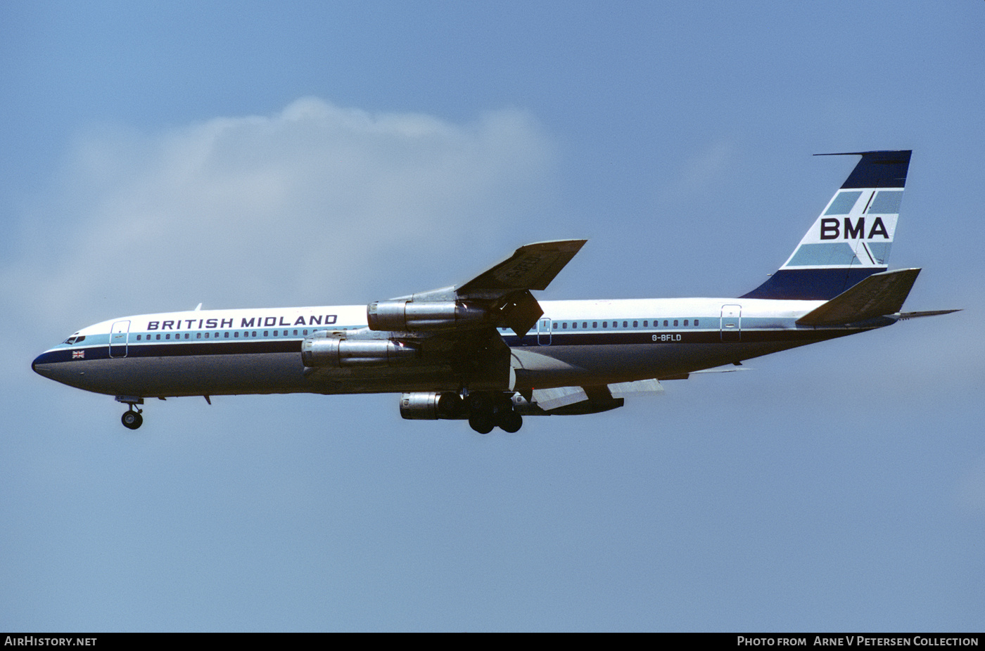 Aircraft Photo of G-BFLD | Boeing 707-338C | British Midland Airways - BMA | AirHistory.net #642772