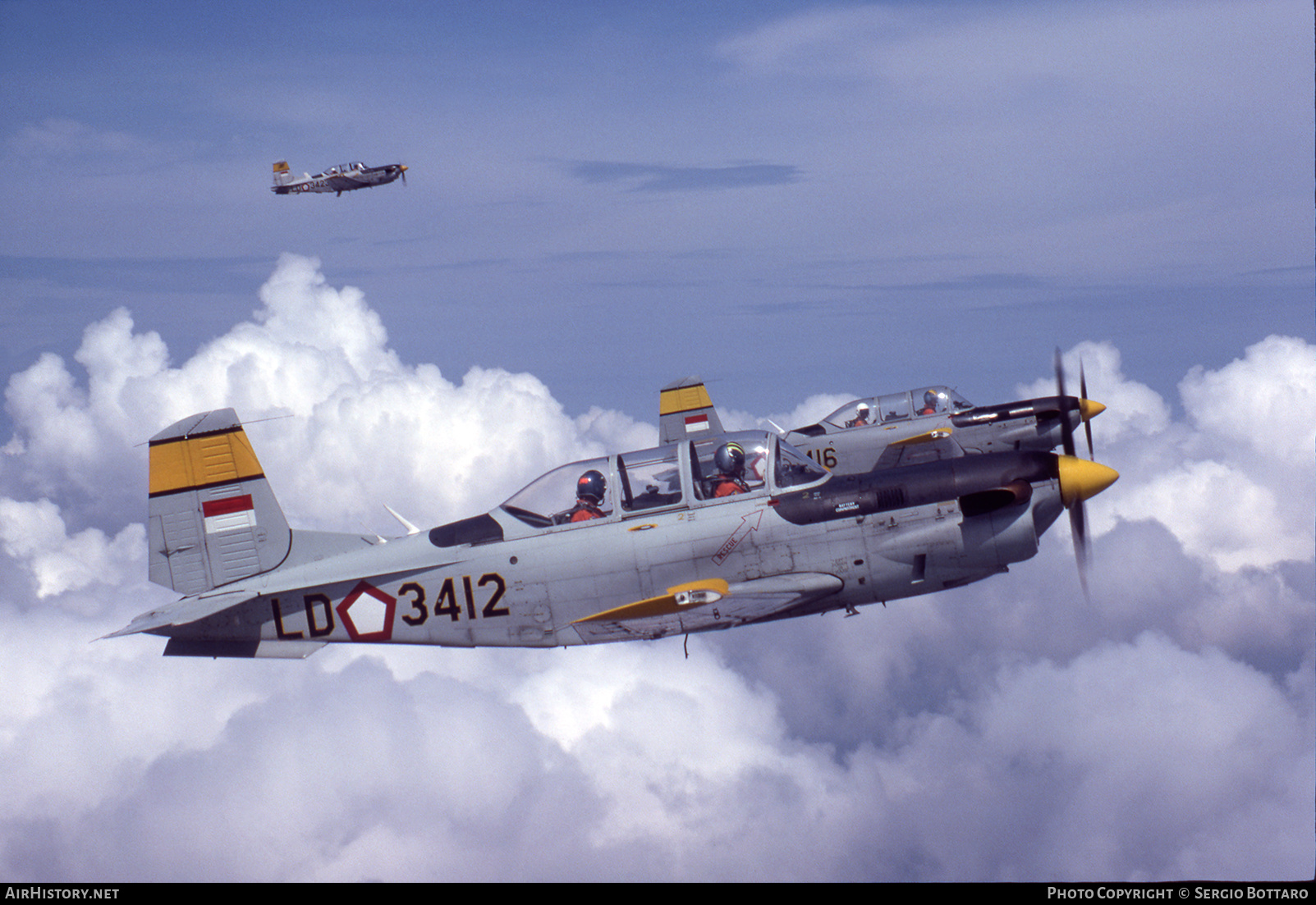 Aircraft Photo of LD-3412 | Beech T-34C-1 Turbo Mentor | Indonesia - Air Force | AirHistory.net #642899