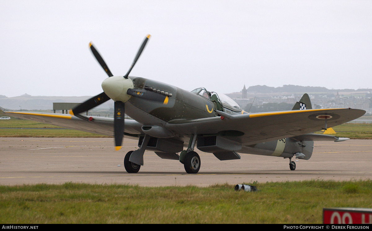 Aircraft Photo of G-BUOS / SM845 | Supermarine 394 Spitfire FR18E | UK - Air Force | AirHistory.net #642945