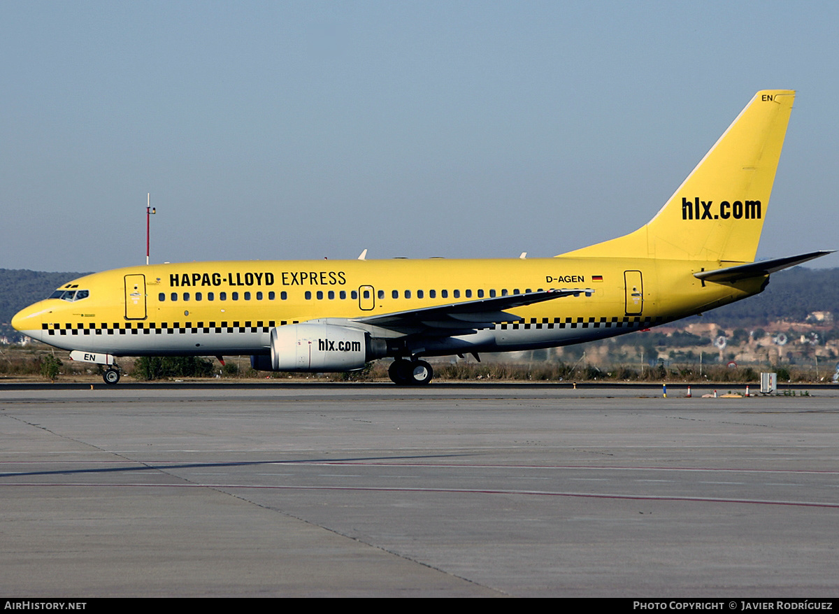 Aircraft Photo of D-AGEN | Boeing 737-75B | Hapag-Lloyd Express | AirHistory.net #643027