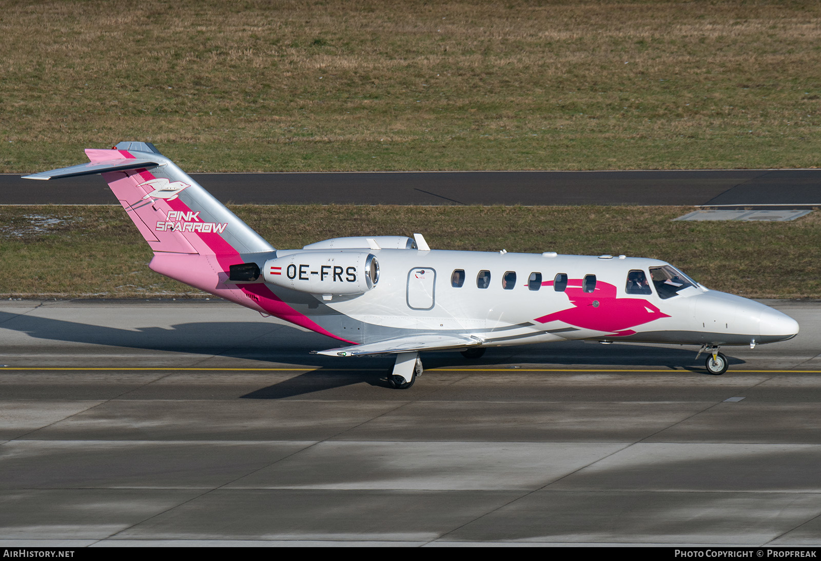 Aircraft Photo of OE-FRS | Cessna 525A CitationJet CJ2 | Pink Sparrow | AirHistory.net #643074
