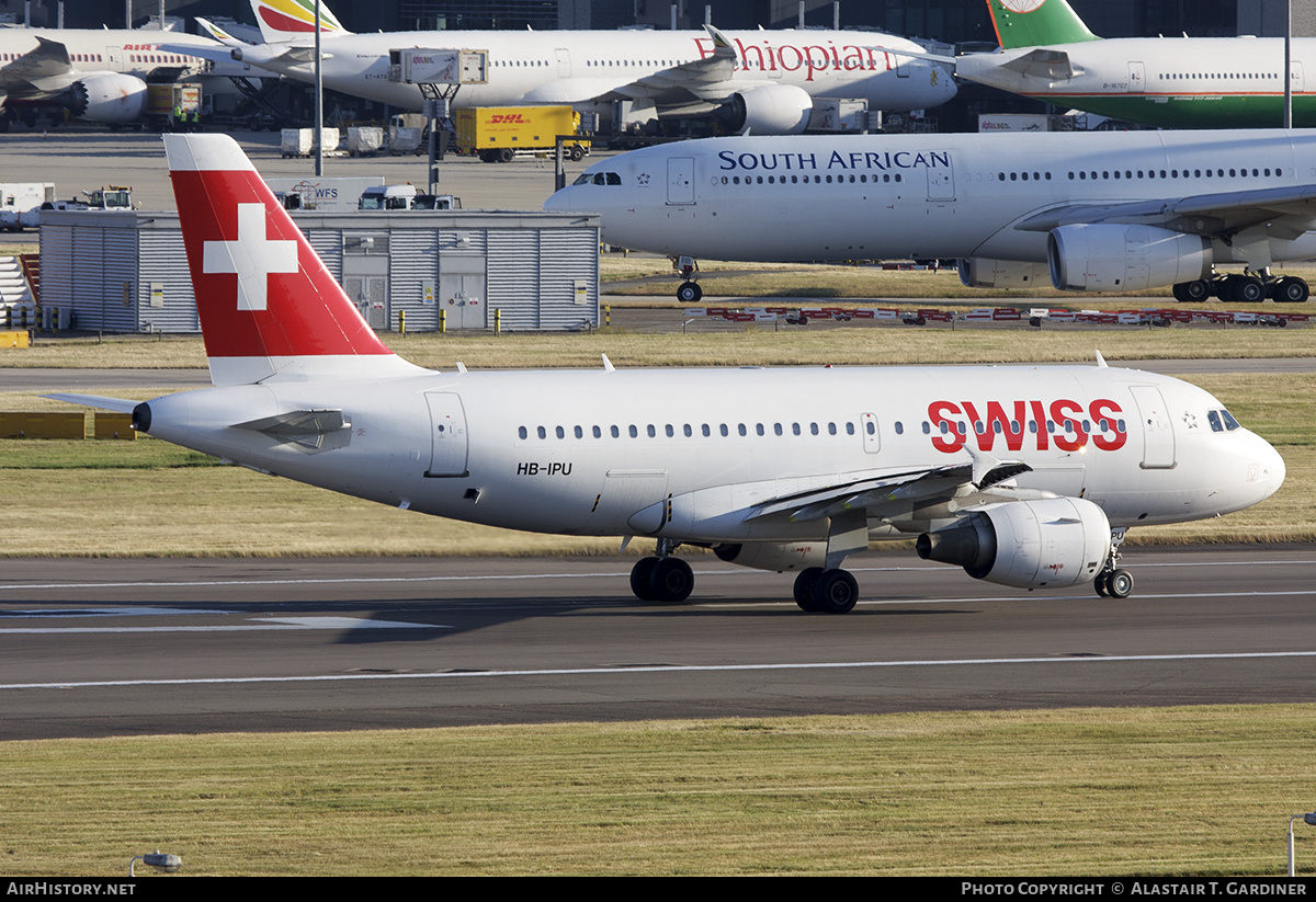 Aircraft Photo of HB-IPU | Airbus A319-112 | Swiss International Air Lines | AirHistory.net #643297