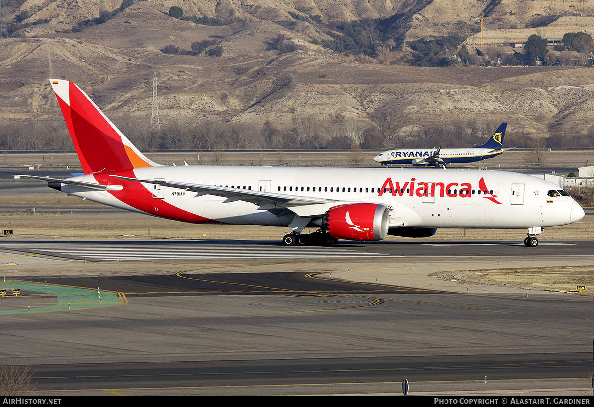 Aircraft Photo of N791AV | Boeing 787-8 Dreamliner | Avianca | AirHistory.net #643320