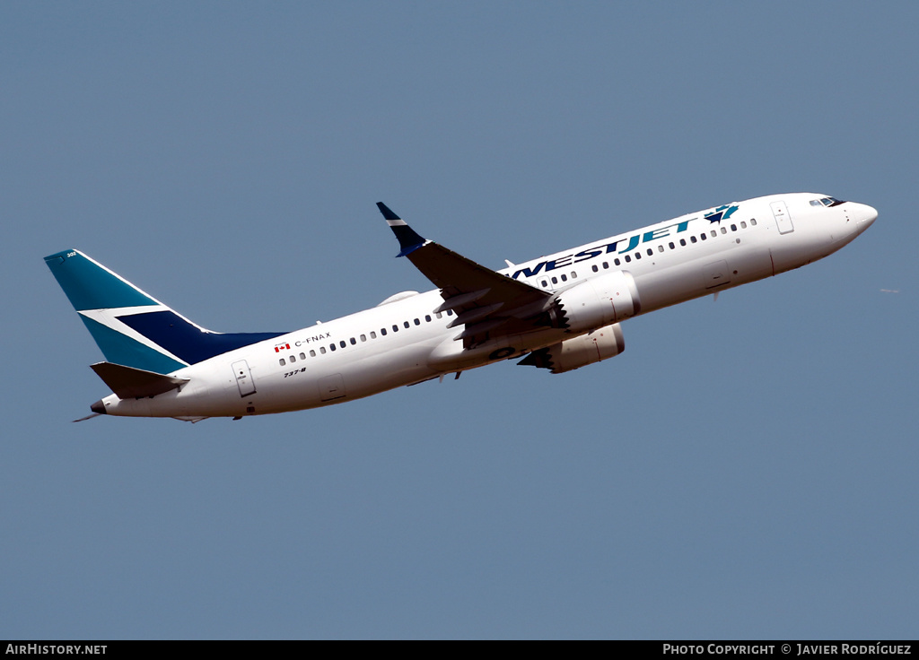 Aircraft Photo of C-FNAX | Boeing 737-8 Max 8 | WestJet | AirHistory.net #643544