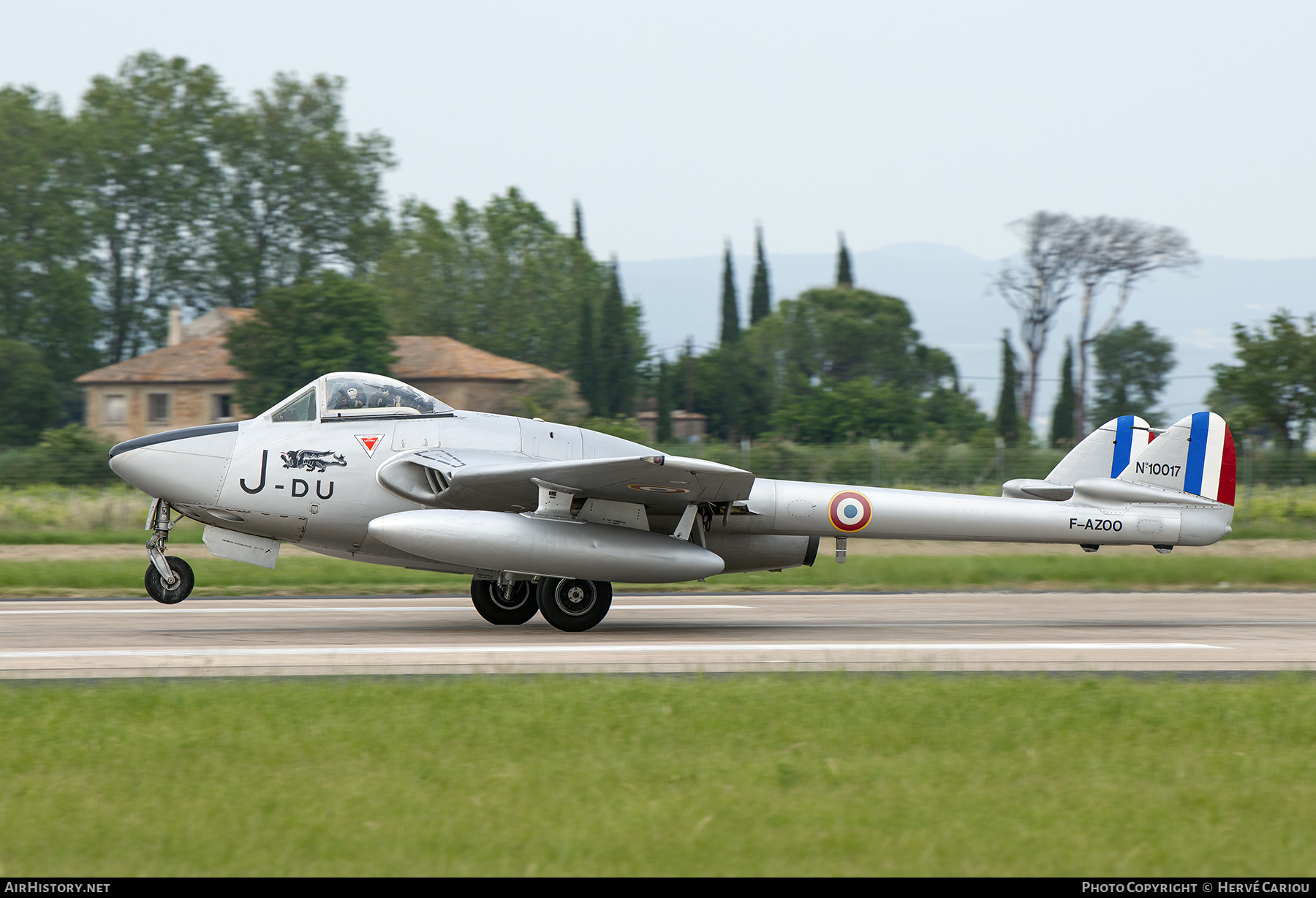 Aircraft Photo of F-AZOO / 10017 | De Havilland D.H. 100 Vampire FB6 | France - Air Force | AirHistory.net #643581