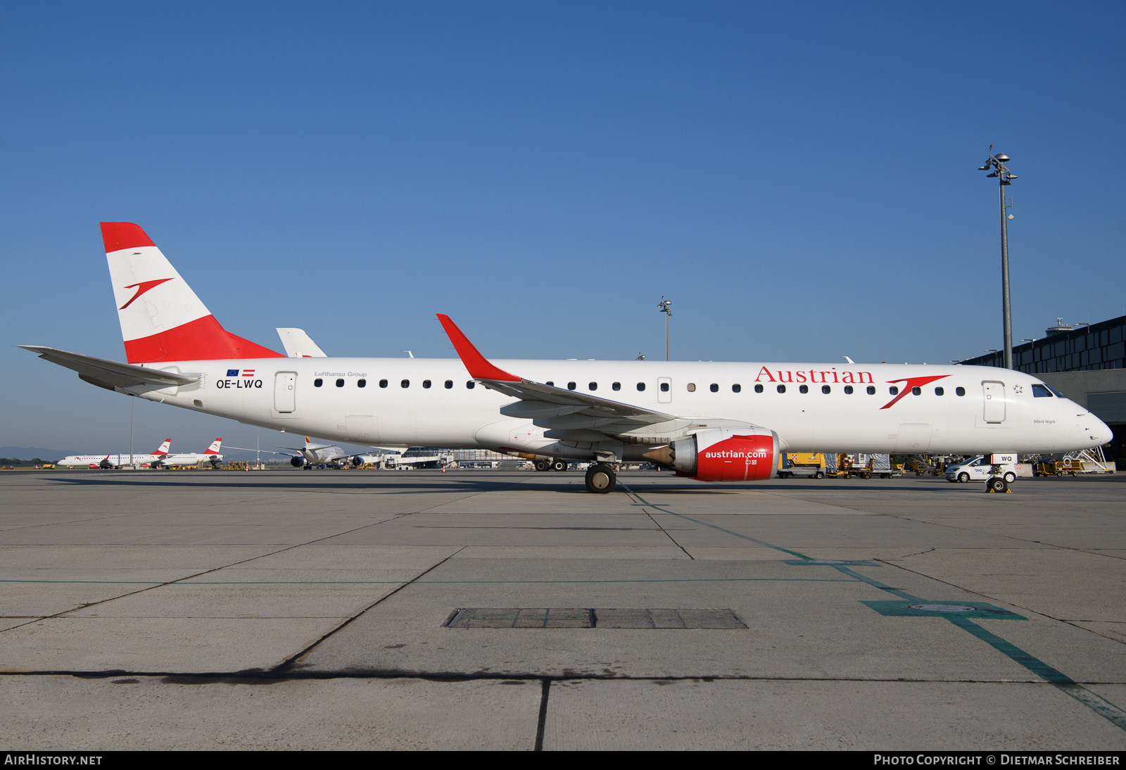 Aircraft Photo of OE-LWQ | Embraer 195LR (ERJ-190-200LR) | Austrian Airlines | AirHistory.net #643609