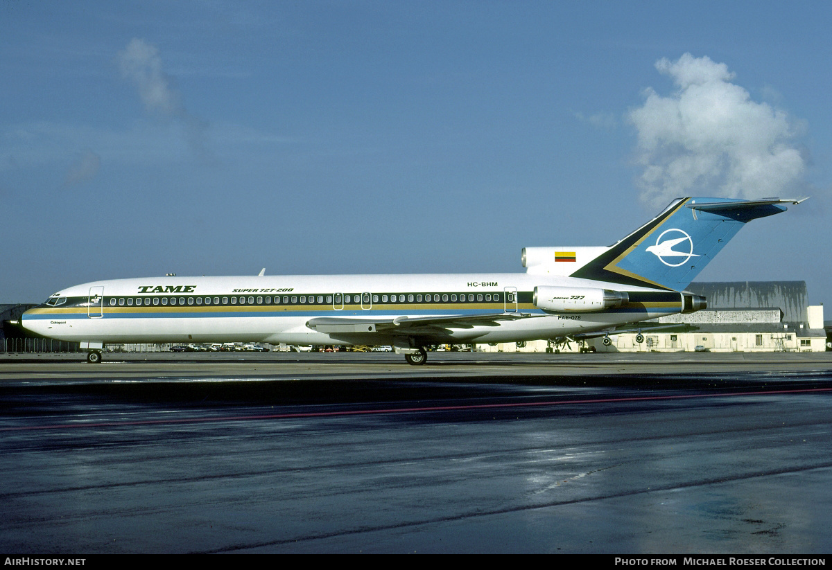 Aircraft Photo of HC-BHM / FAE-078 | Boeing 727-2T3/Adv | TAME - Transportes Aéreos Militares Ecuatorianos | AirHistory.net #643650