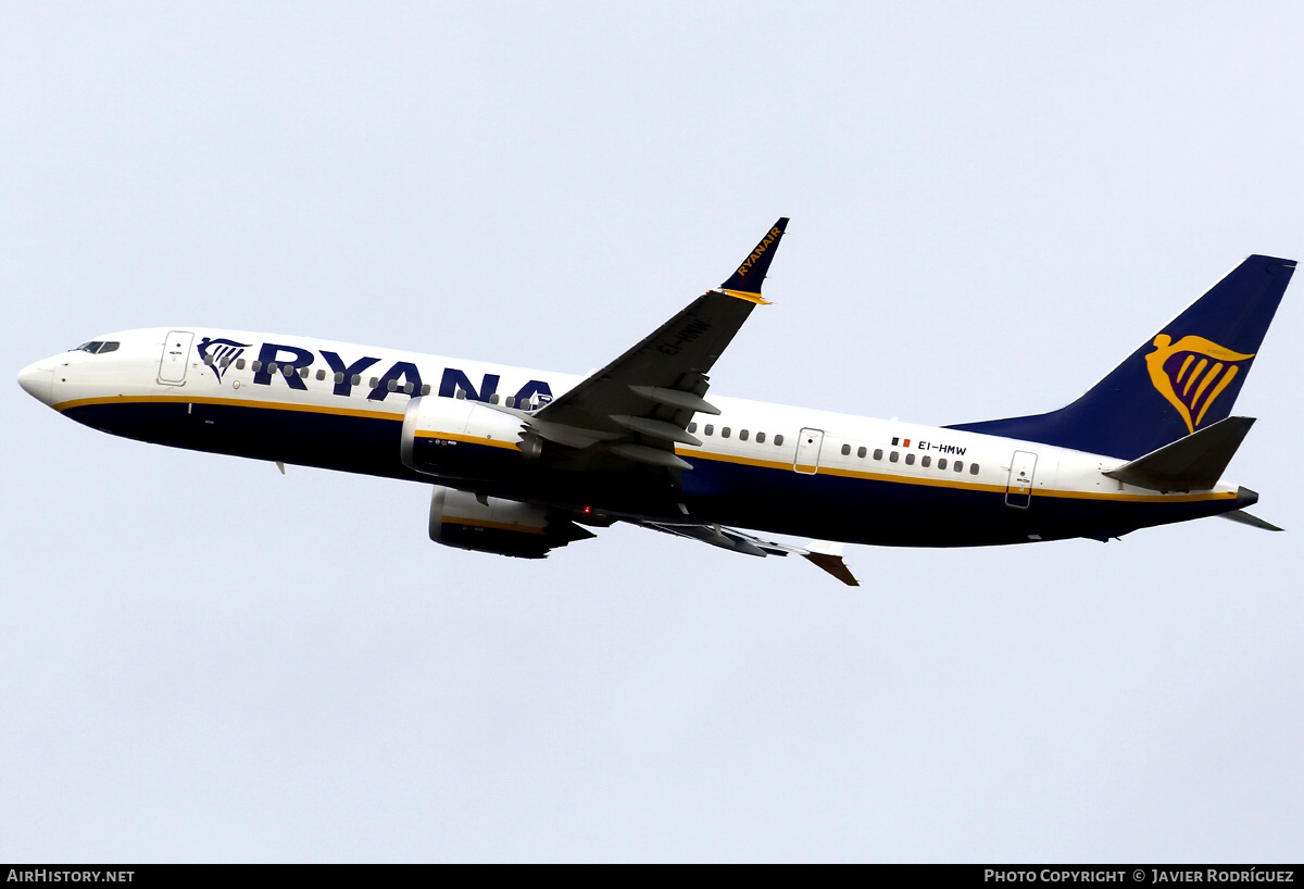 Aircraft Photo of EI-HMW | Boeing 737-8200 Max 200 | Ryanair | AirHistory.net #643652