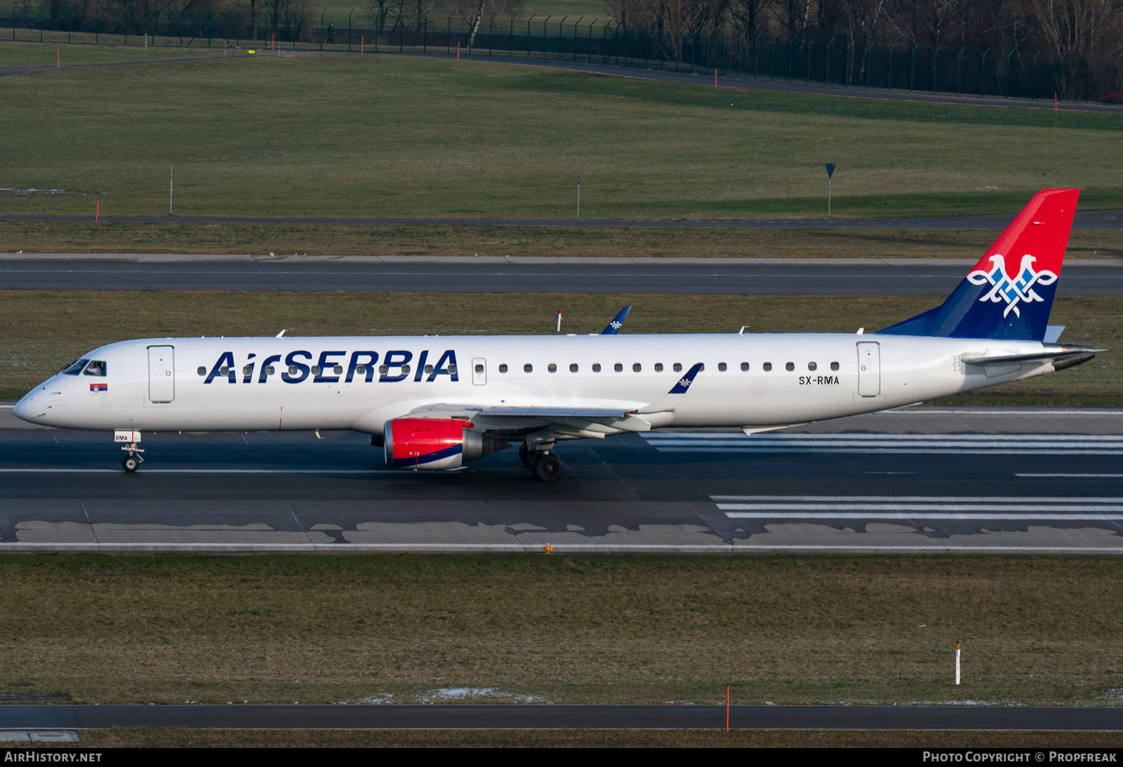 Aircraft Photo of SX-RMA | Embraer 195AR (ERJ-190-200IGW) | Air Serbia | AirHistory.net #643665