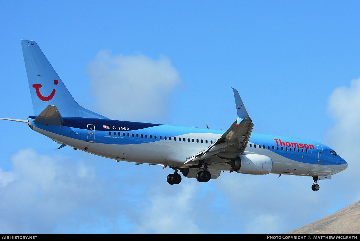 Aircraft Photo of G-TAWR | Boeing 737-8K5 | Thomson Airways | AirHistory.net #643723