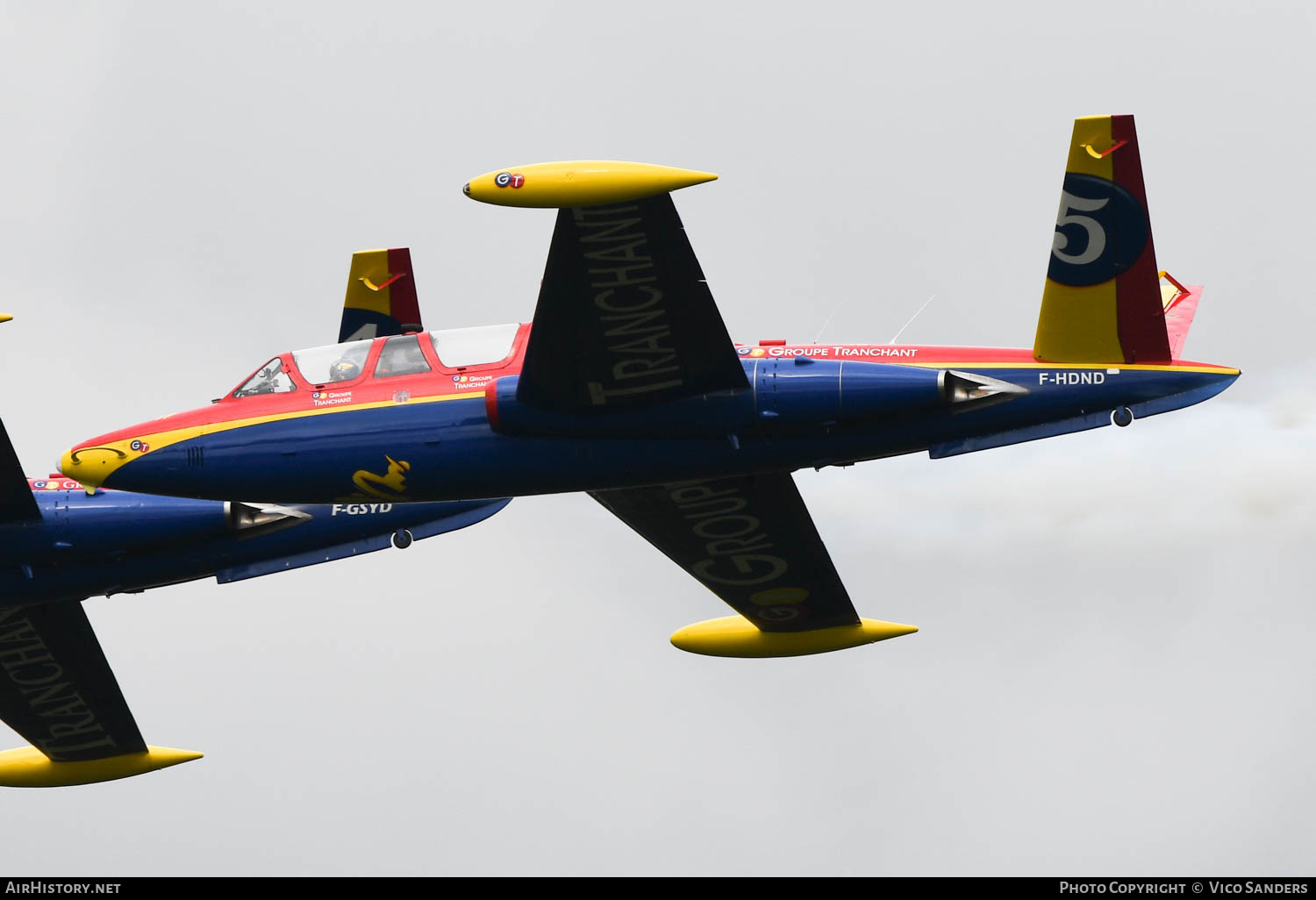 Aircraft Photo of F-HDND | Fouga CM-170R Magister | Patrouille Tranchant | AirHistory.net #643784