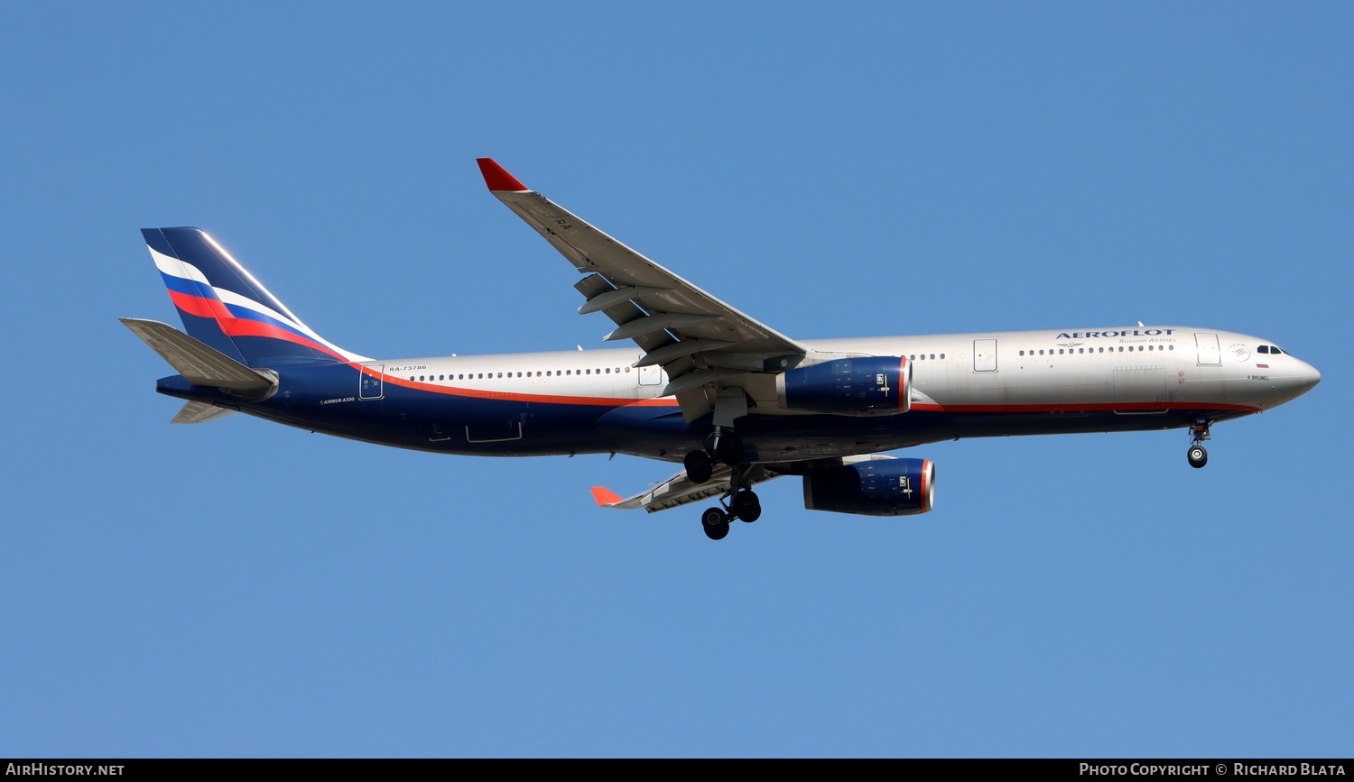 Aircraft Photo of RA-73786 | Airbus A330-343 | Aeroflot - Russian Airlines | AirHistory.net #643803
