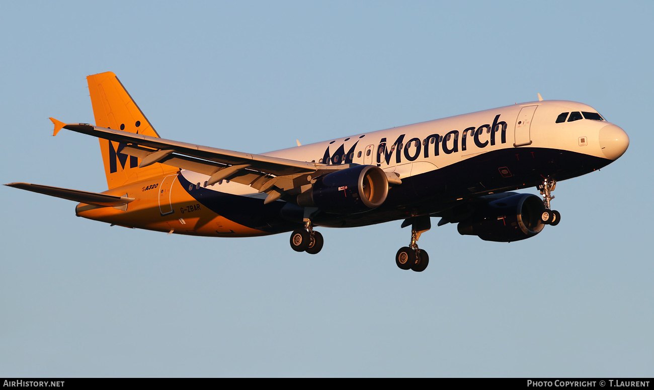 Aircraft Photo of G-ZBAR | Airbus A320-214 | Monarch Airlines | AirHistory.net #643808