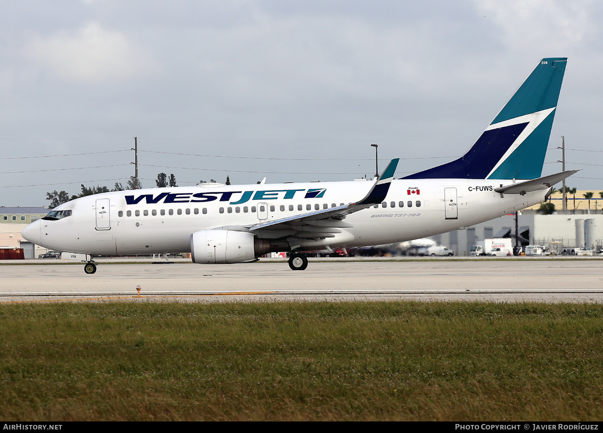Aircraft Photo of C-FUWS | Boeing 737-7CT | WestJet | AirHistory.net #643813