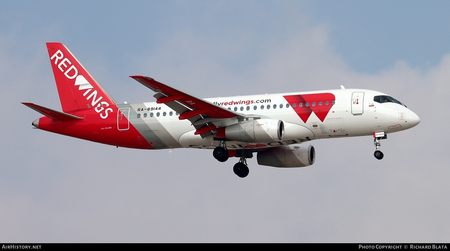 Aircraft Photo of RA-89144 | Sukhoi SSJ-100-95B Superjet 100 (RRJ-95B) | Red Wings | AirHistory.net #643901