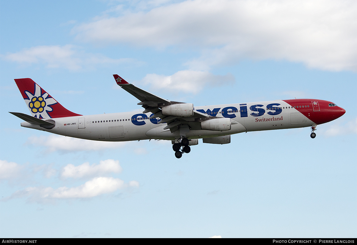 Aircraft Photo of HB-JMG | Airbus A340-313 | Edelweiss Air | AirHistory.net #643929