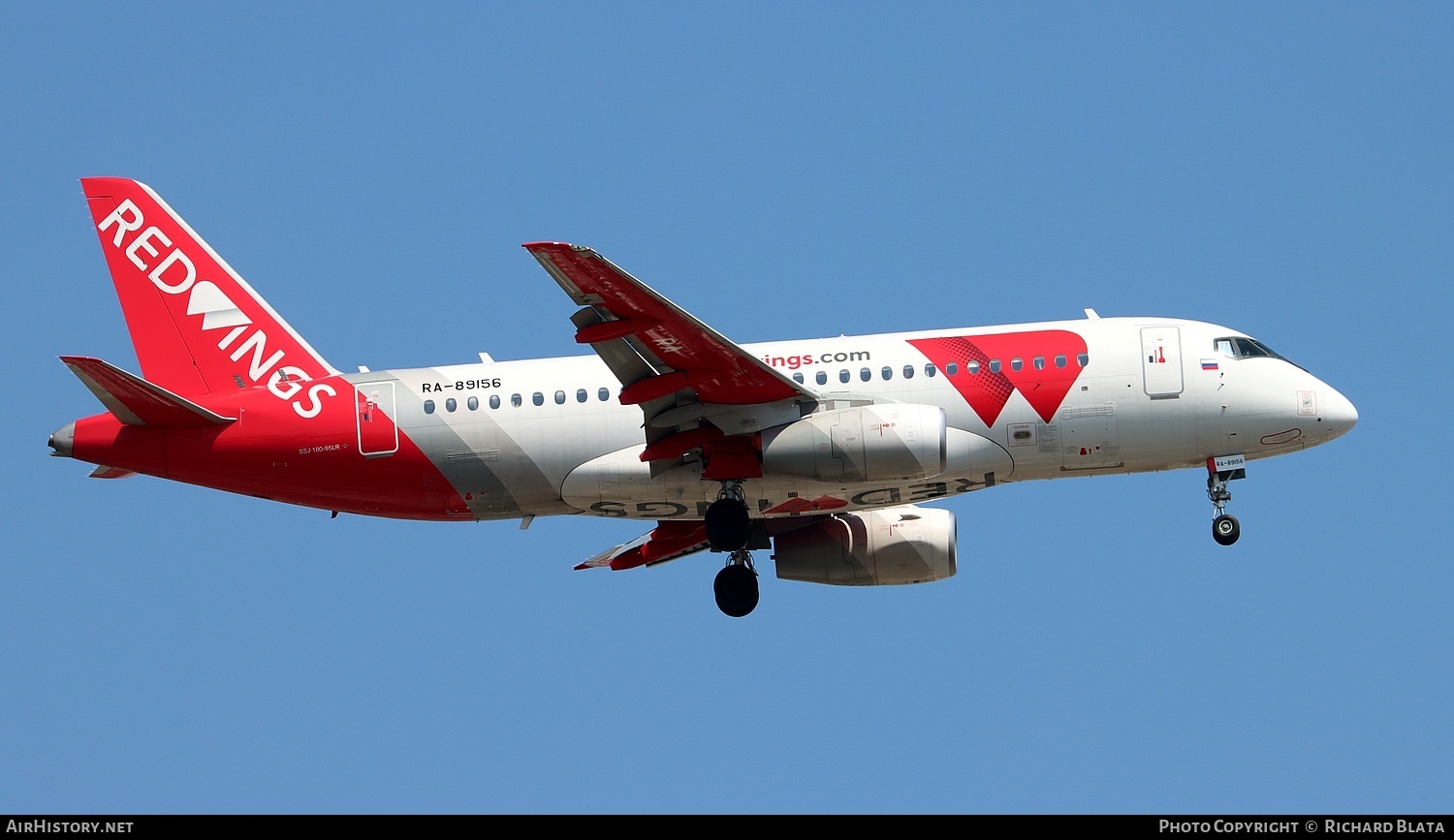 Aircraft Photo of RA-89156 | Sukhoi SSJ-100-95B-LR Superjet 100 (RRJ-95B) | Red Wings | AirHistory.net #643995