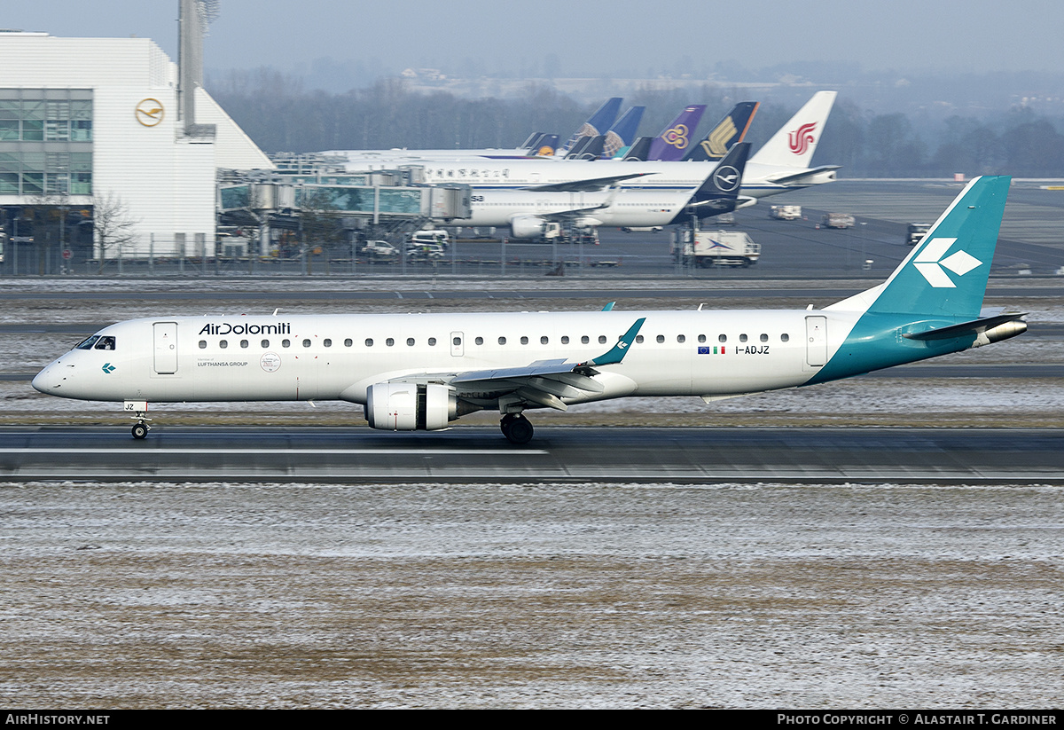 Aircraft Photo of I-ADJZ | Embraer 195LR (ERJ-190-200LR) | Air Dolomiti | AirHistory.net #644092