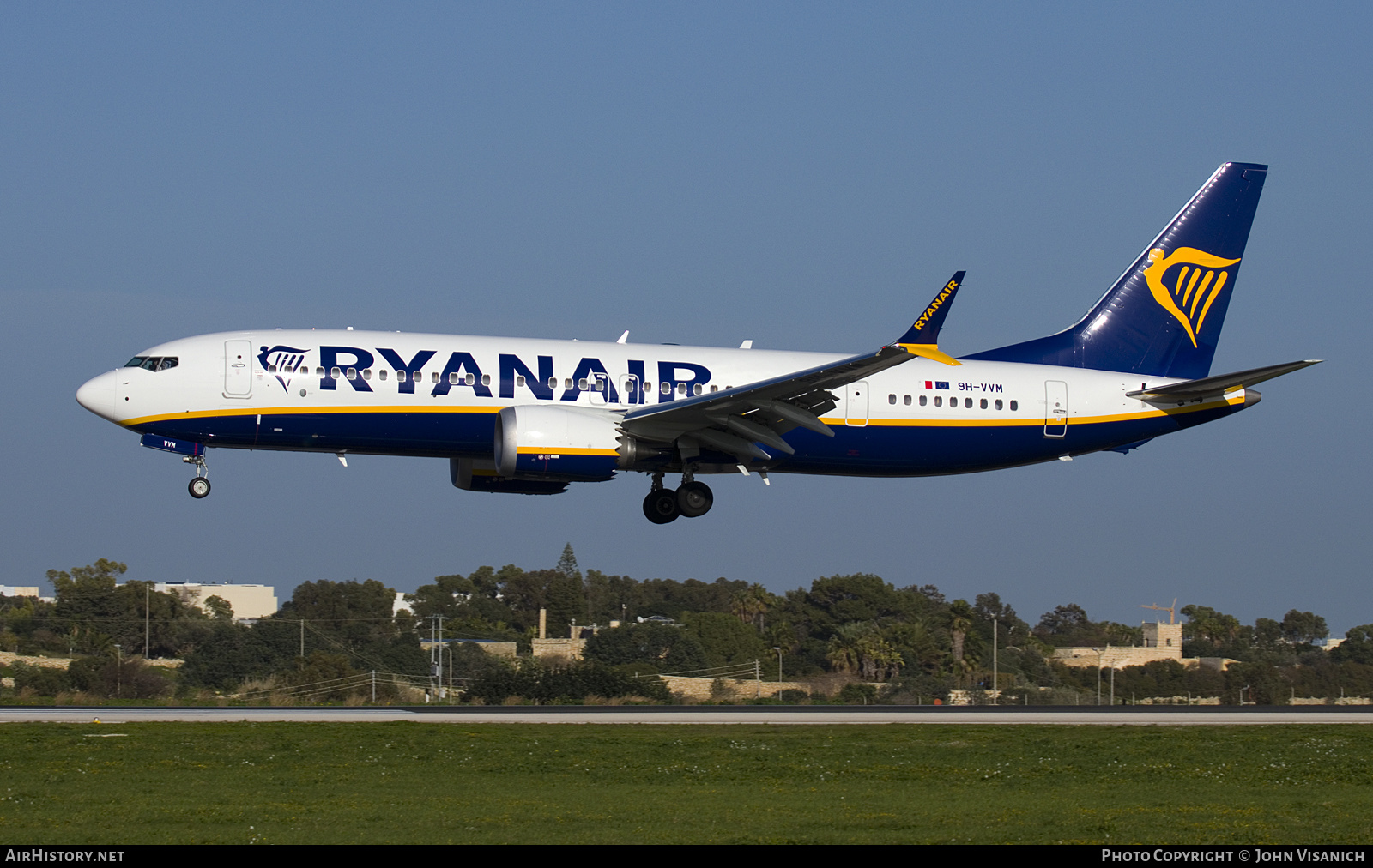 Aircraft Photo of 9H-VVM | Boeing 737-8200 Max 200 | Ryanair | AirHistory.net #644157
