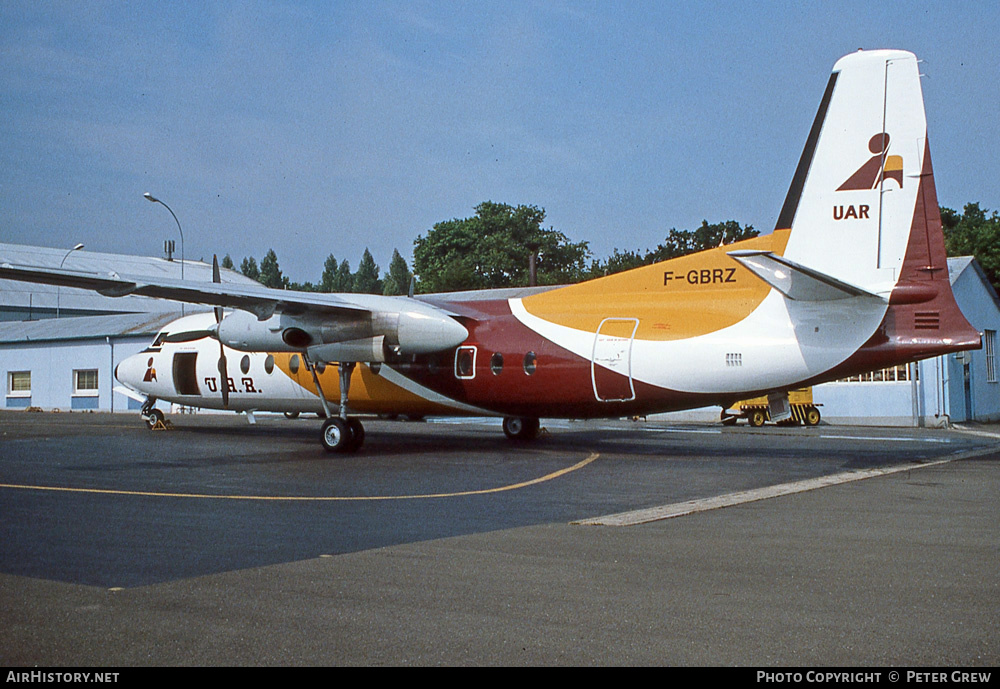 Aircraft Photo of F-GBRZ | Fairchild Hiller FH-227B | UAR - Union Aéronautique Régionale | AirHistory.net #644170