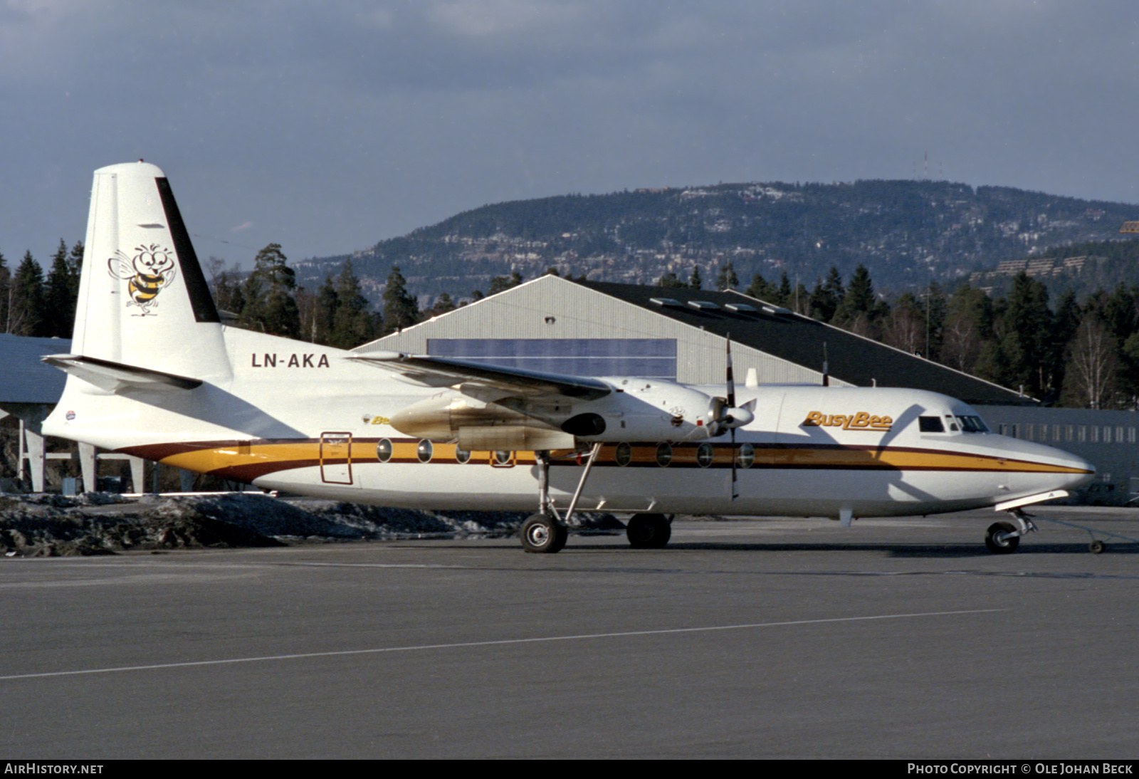 Aircraft Photo of LN-AKA | Fokker F27-200 Friendship | Busy Bee of Norway | AirHistory.net #644224