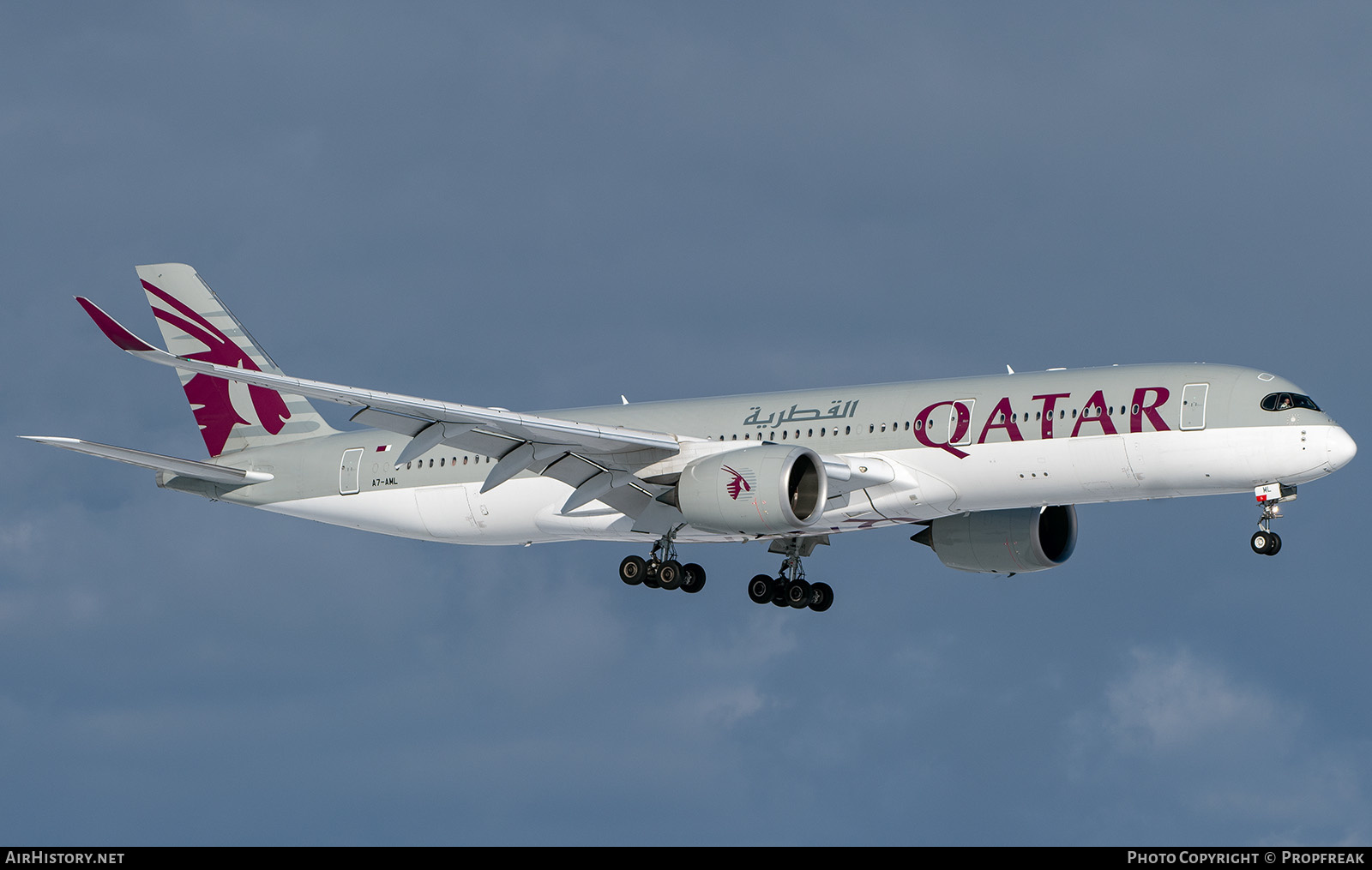 Aircraft Photo of A7-AML | Airbus A350-941 | Qatar Airways | AirHistory.net #644334