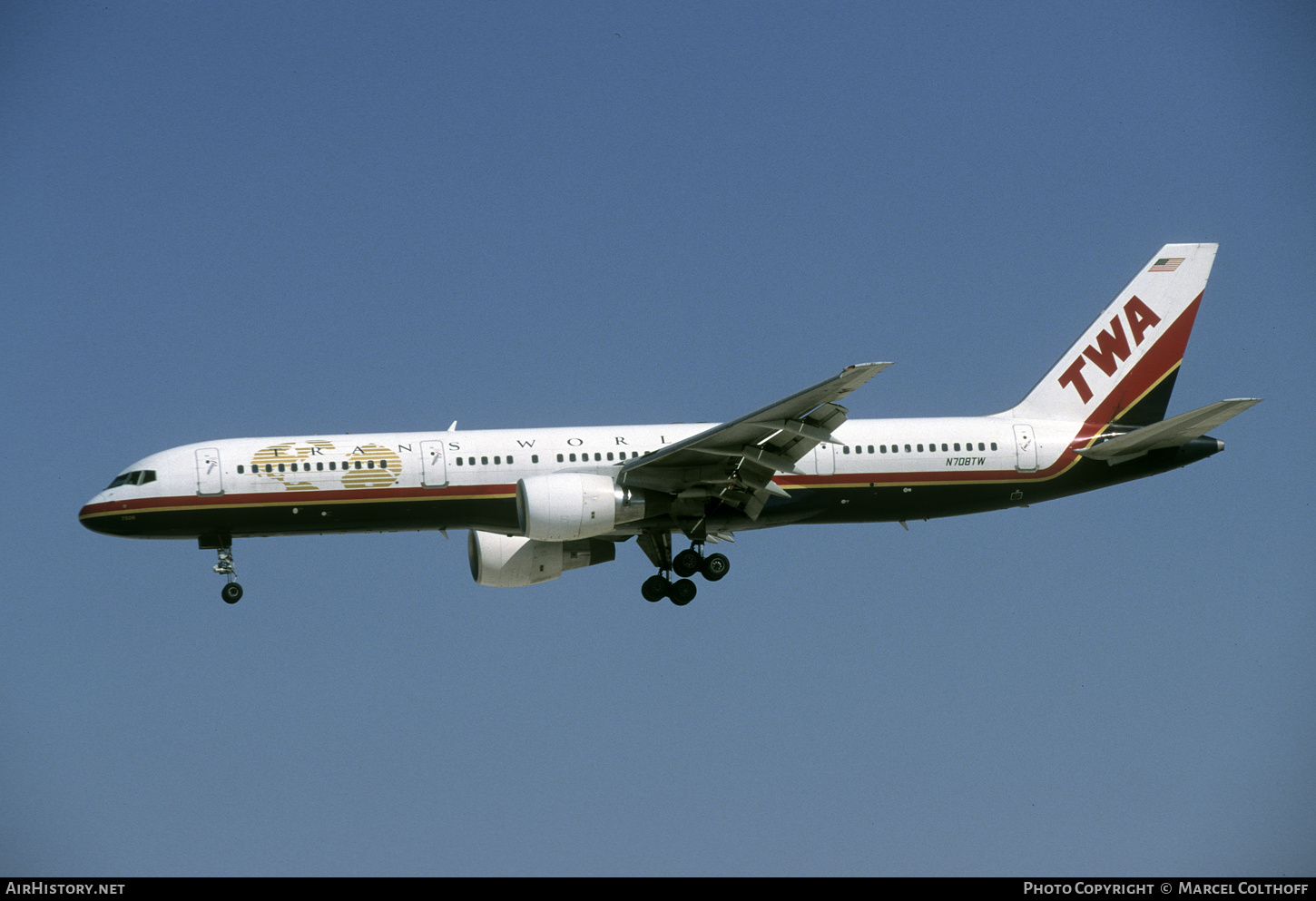 Aircraft Photo of N708TW | Boeing 757-231 | Trans World Airlines - TWA | AirHistory.net #644342