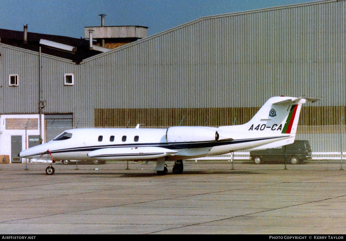 Aircraft Photo of A4O-CA | Gates Learjet 35A | Oman - Police | AirHistory.net #644526