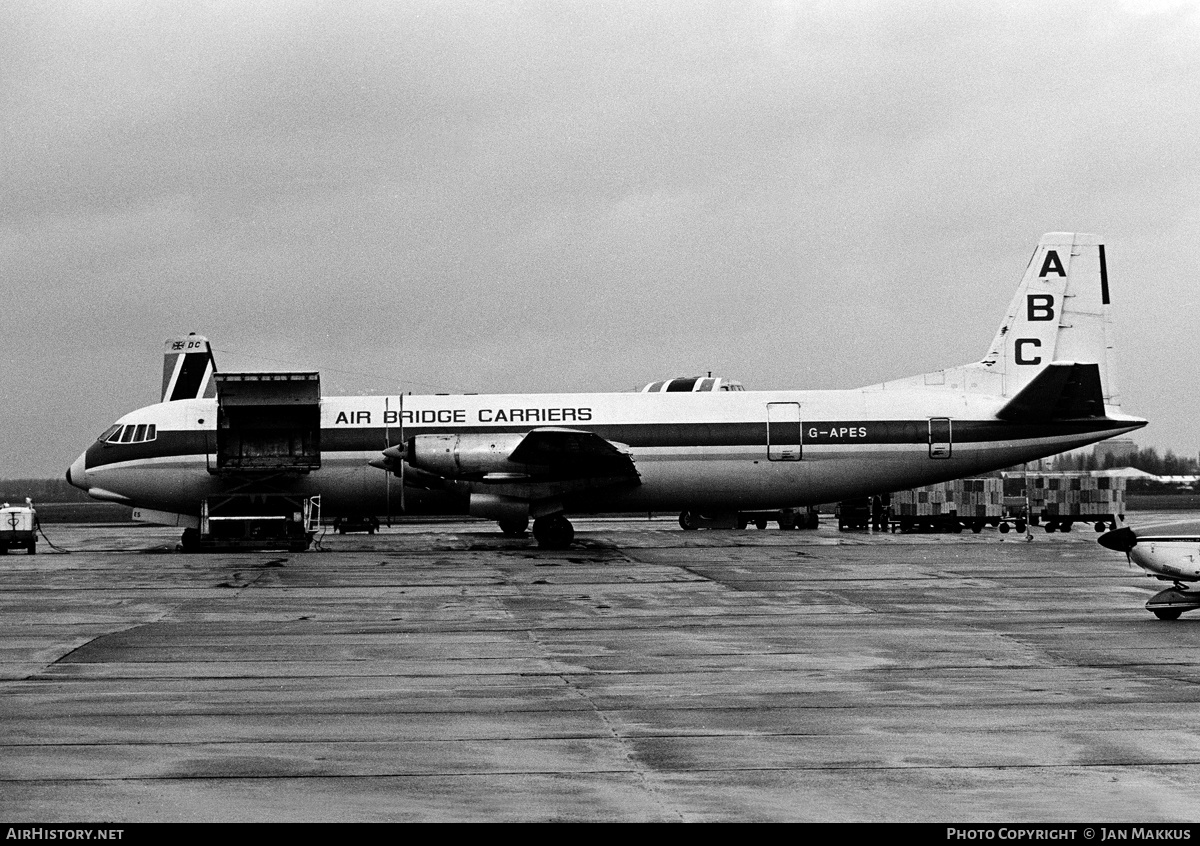 Aircraft Photo of G-APES | Vickers 953C Merchantman | Air Bridge Carriers - ABC | AirHistory.net #644564