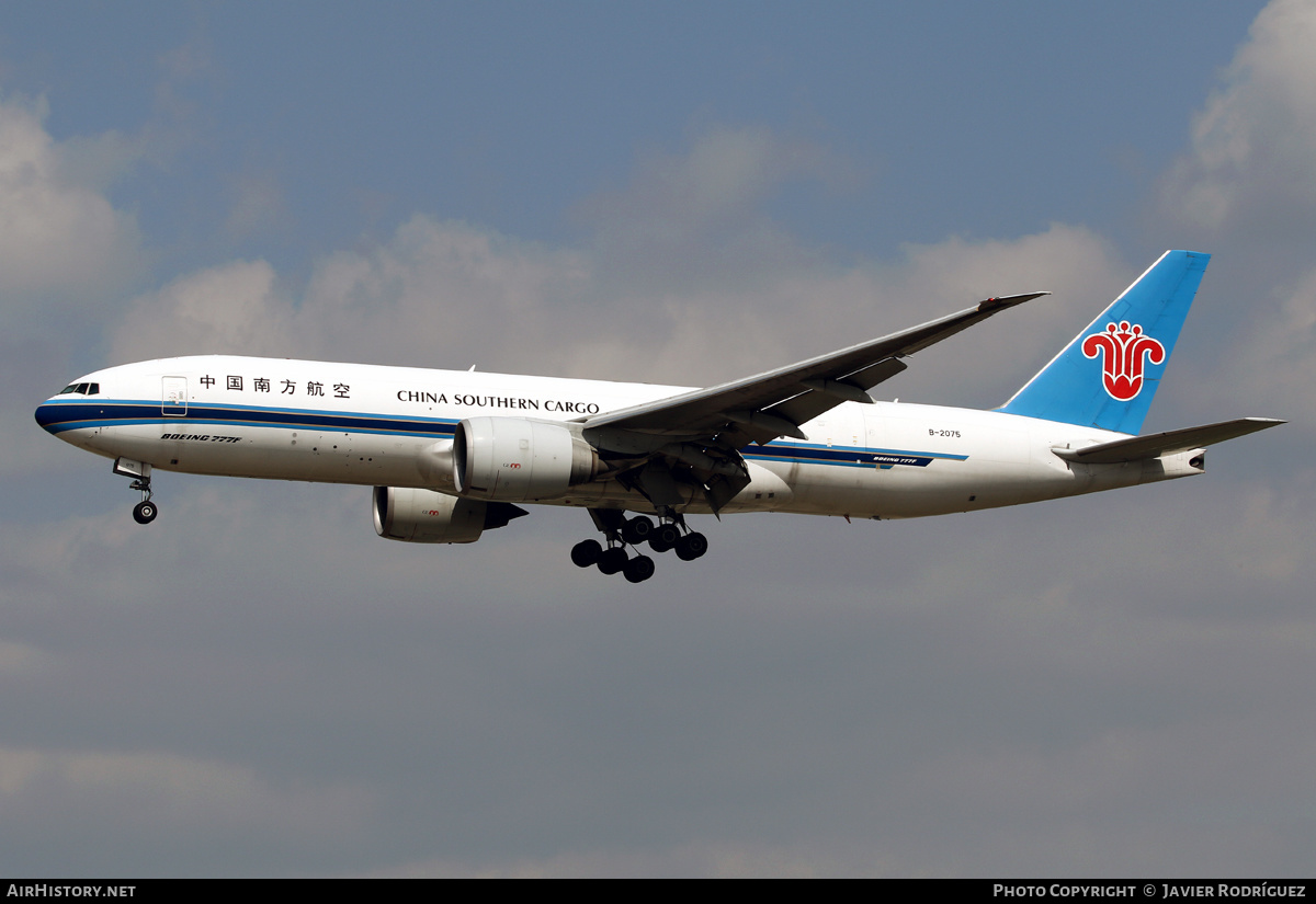 Aircraft Photo of B-2075 | Boeing 777-F1B | China Southern Airlines Cargo | AirHistory.net #644584