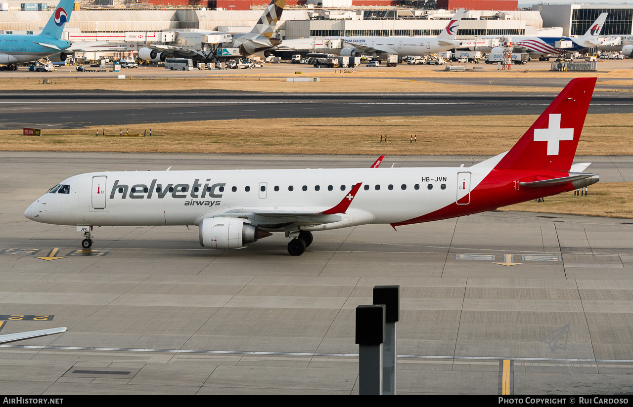 Aircraft Photo of HB-JVN | Embraer 190LR (ERJ-190-100LR) | Helvetic Airways | AirHistory.net #645261