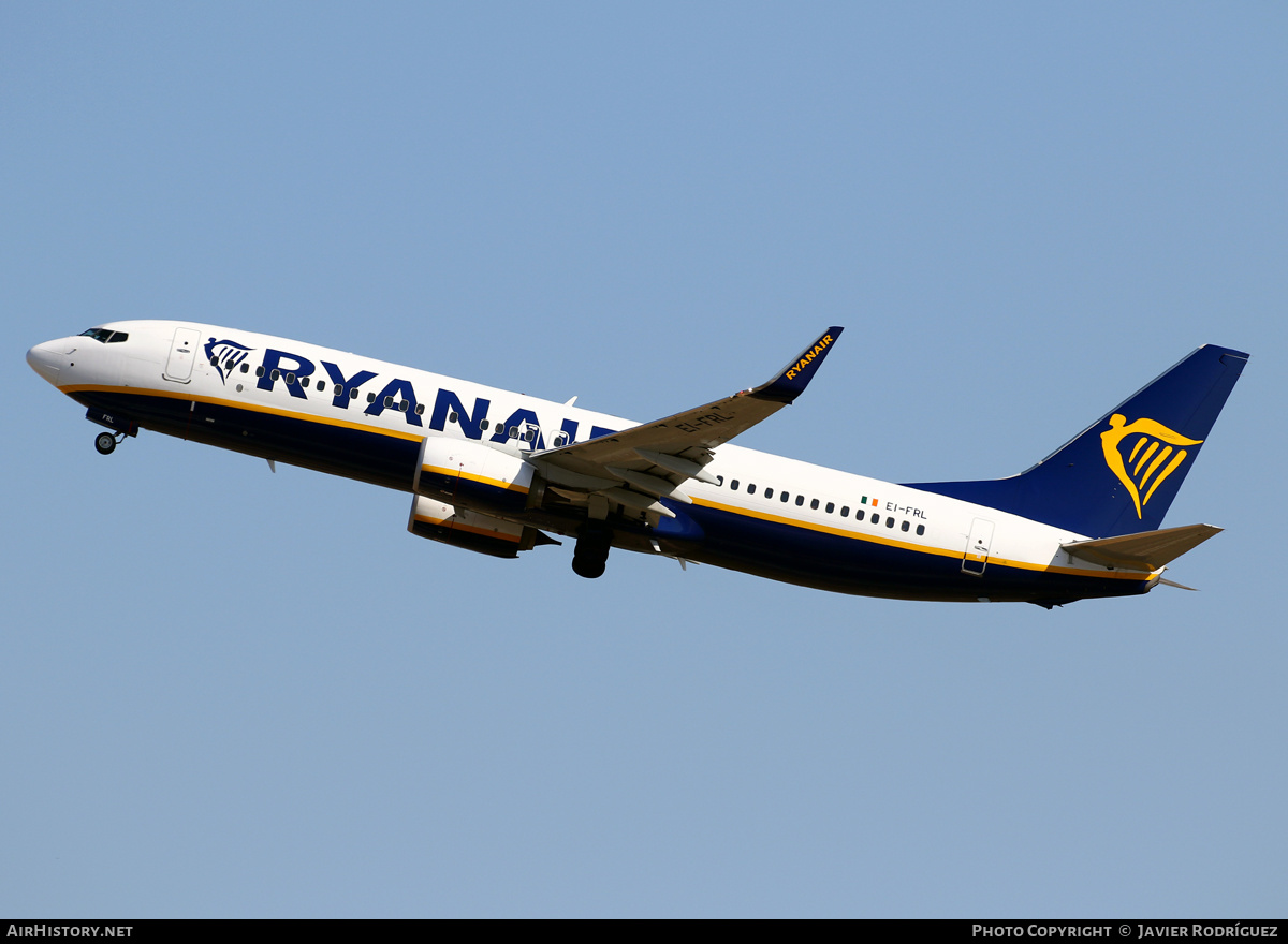 Aircraft Photo of EI-FRL | Boeing 737-8AS | Ryanair | AirHistory.net #645685