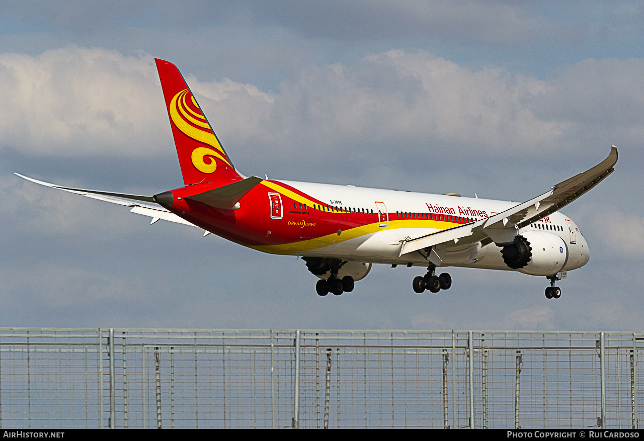 Aircraft Photo of B-7835 | Boeing 787-9 Dreamliner | Hainan Airlines | AirHistory.net #645739