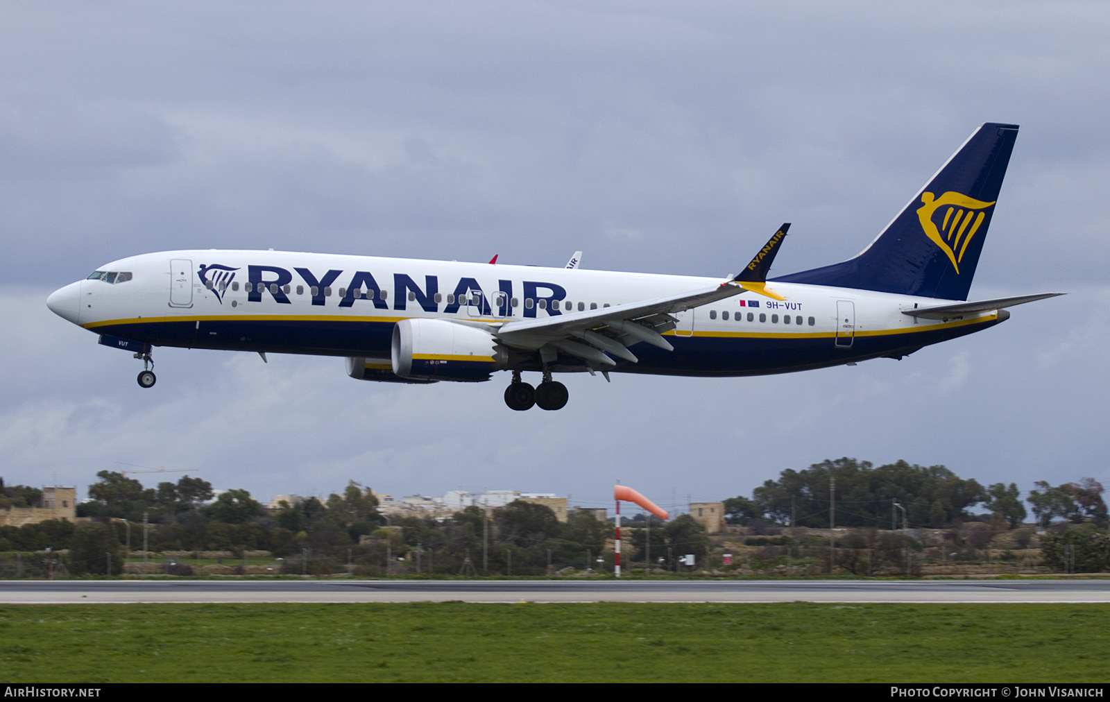 Aircraft Photo of 9H-VUT | Boeing 737-8200 Max 200 | Ryanair | AirHistory.net #645771