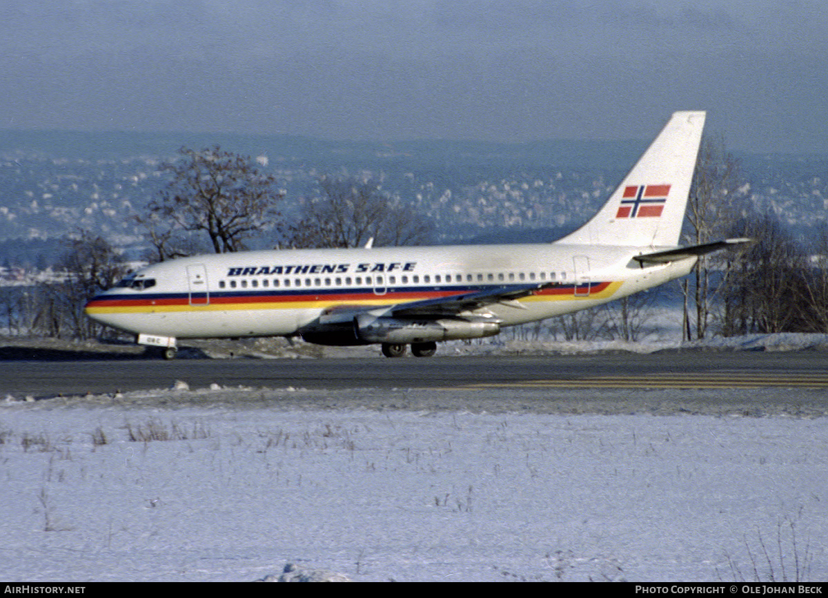 Aircraft Photo of YS-08C | Boeing 737-2A1/Adv | Braathens SAFE | AirHistory.net #645803