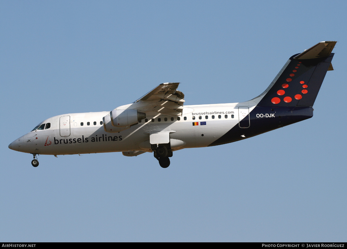 Aircraft Photo of OO-DJK | British Aerospace Avro 146-RJ85 | Brussels Airlines | AirHistory.net #646011