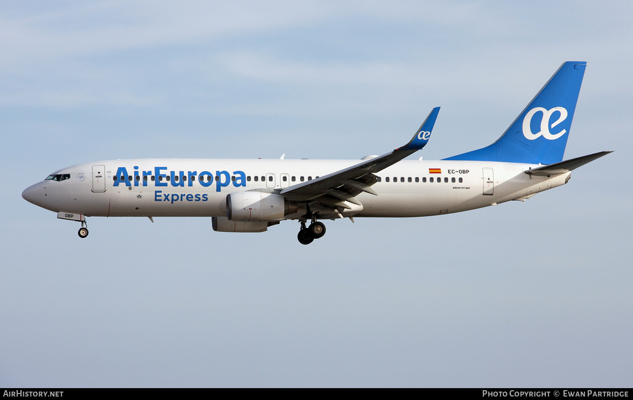 Aircraft Photo of EC-OBP | Boeing 737-8JP | Air Europa Express | AirHistory.net #646035