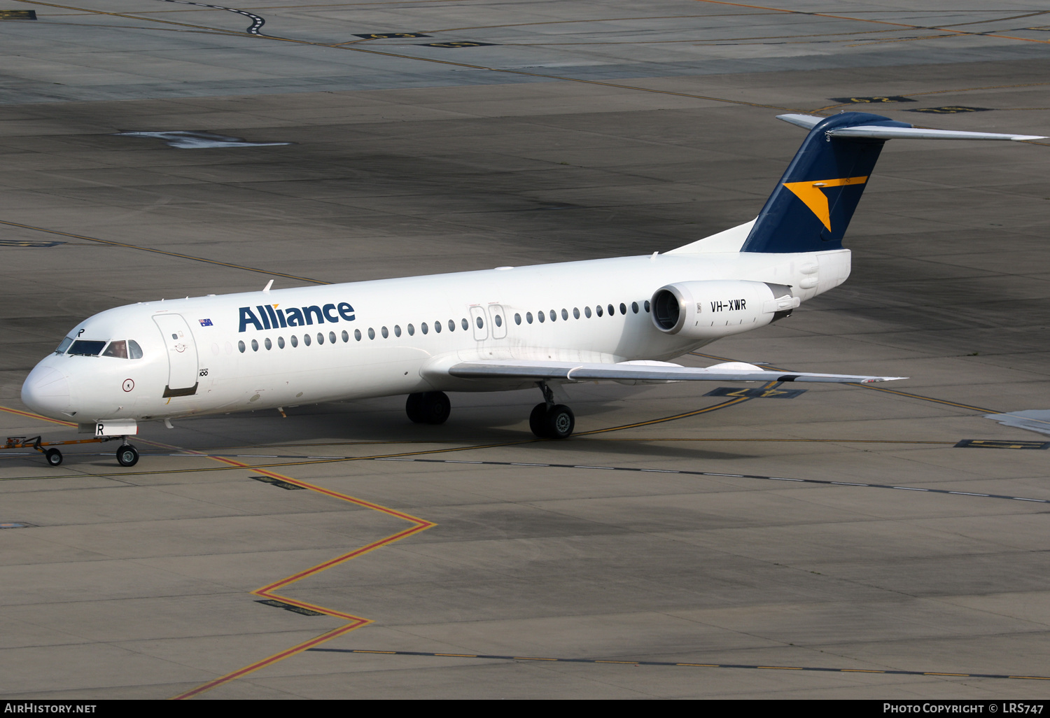 Aircraft Photo of VH-XWR | Fokker 100 (F28-0100) | Alliance Airlines | AirHistory.net #646191