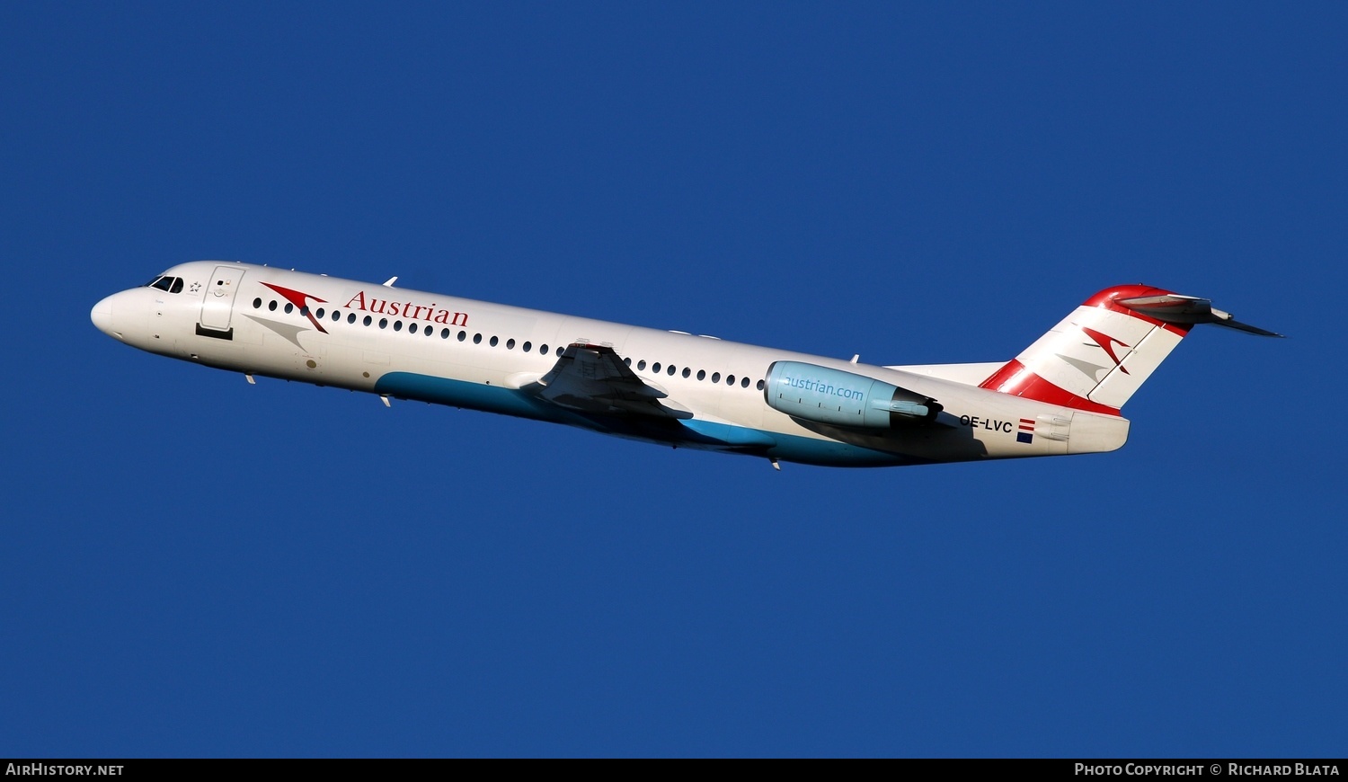 Aircraft Photo of OE-LVC | Fokker 100 (F28-0100) | Austrian Airlines | AirHistory.net #646252