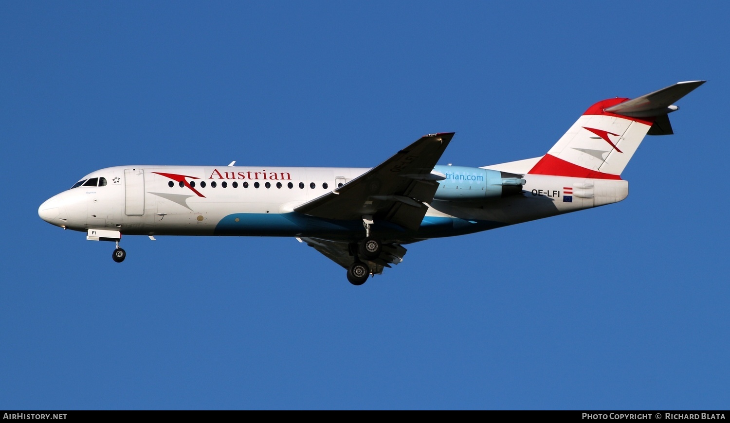 Aircraft Photo of OE-LFI | Fokker 70 (F28-0070) | Austrian Airlines | AirHistory.net #646254