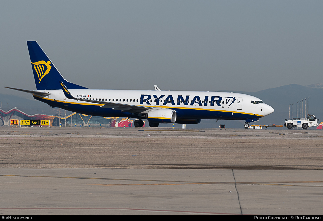 Aircraft Photo of EI-FZK | Boeing 737-800 | Ryanair | AirHistory.net #646362