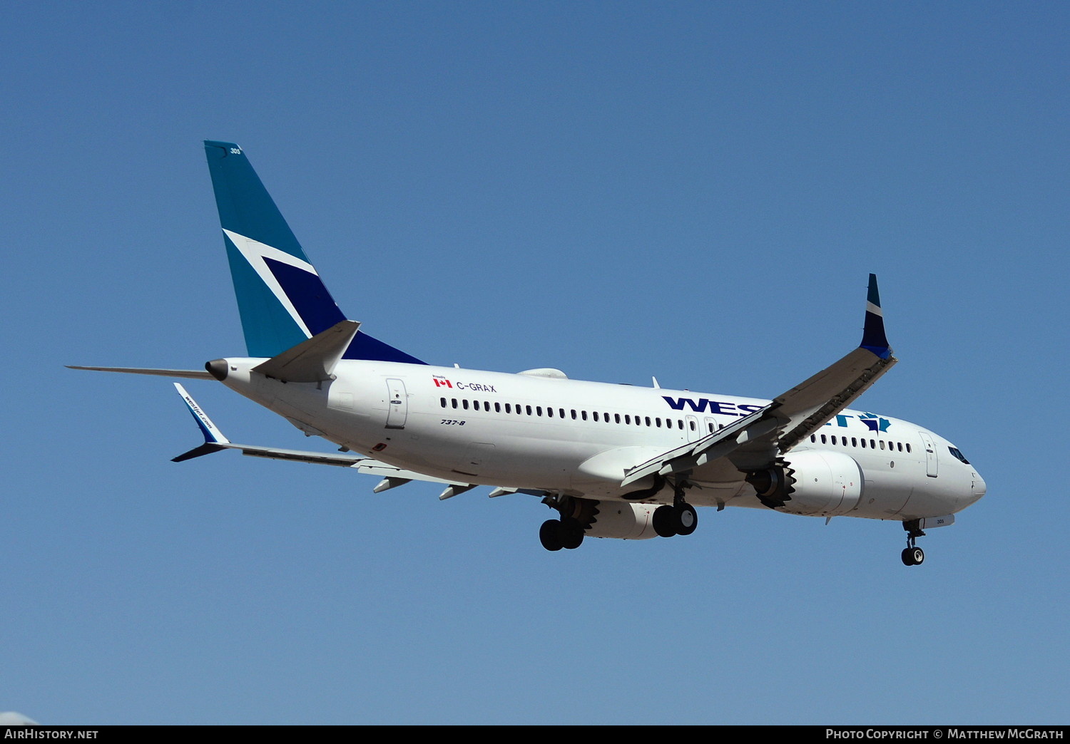 Aircraft Photo of C-GRAX | Boeing 737-8 Max 8 | WestJet | AirHistory.net #646372