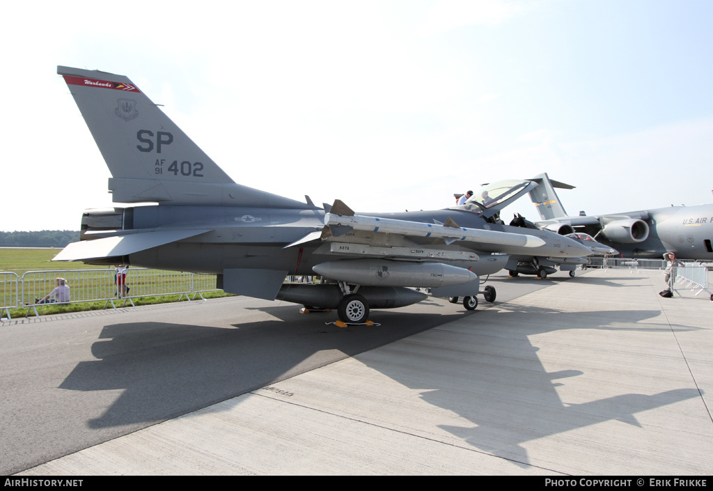 Aircraft Photo of 91-0402 / AF91-402 | Lockheed F-16CM Fighting Falcon | USA - Air Force | AirHistory.net #646378