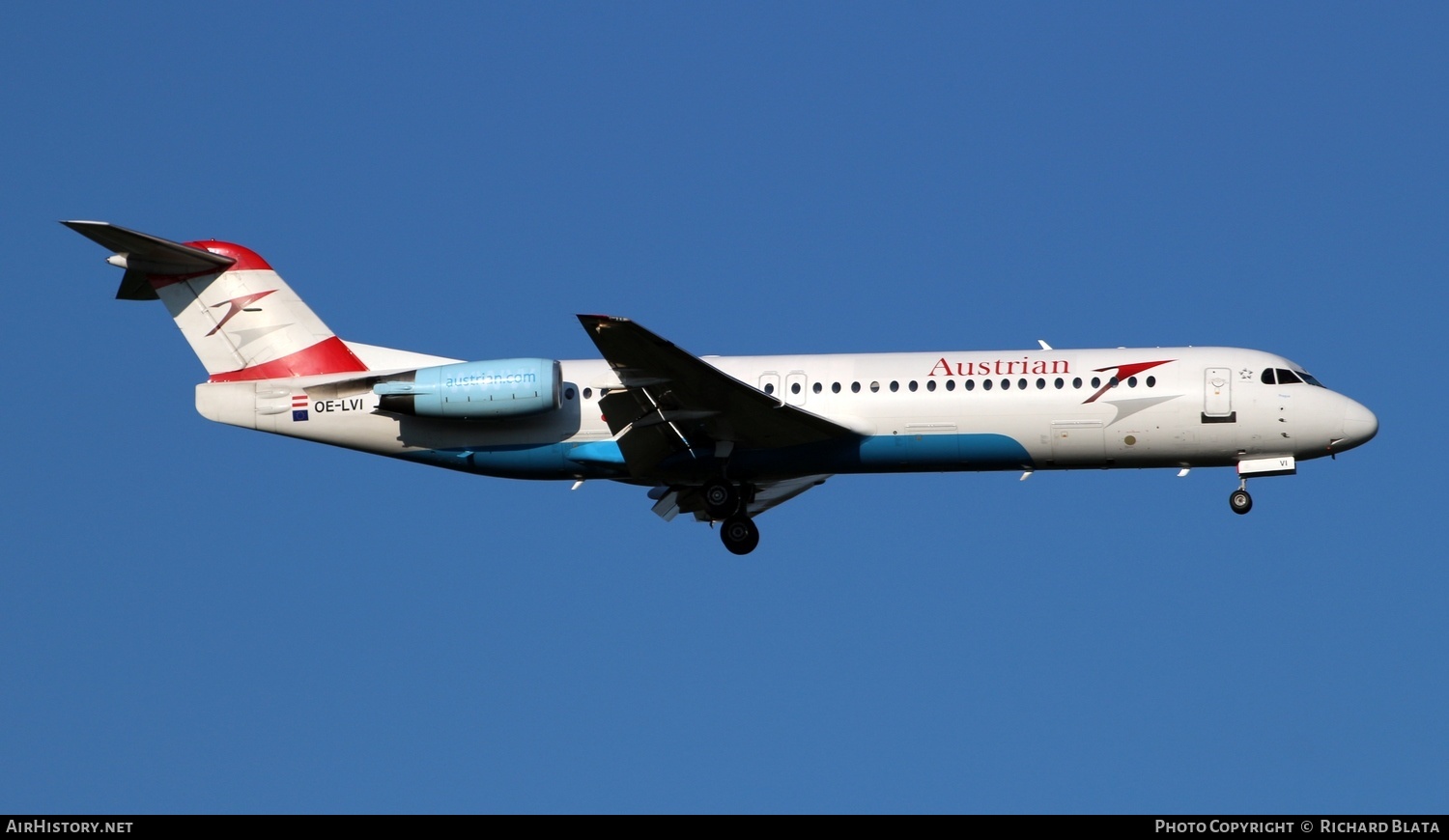 Aircraft Photo of OE-LVI | Fokker 100 (F28-0100) | Austrian Airlines | AirHistory.net #646392