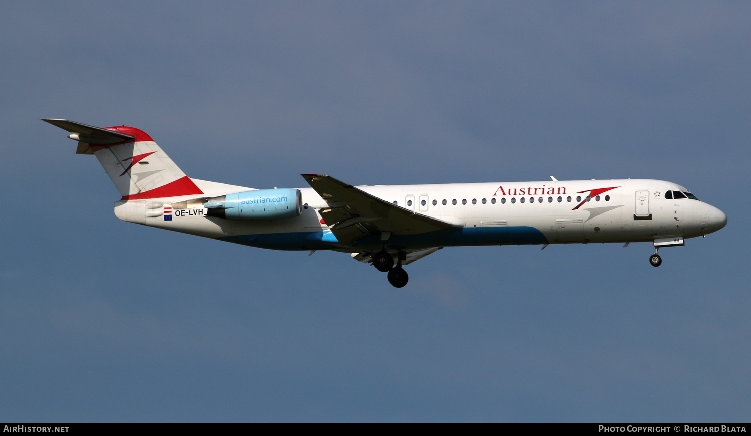 Aircraft Photo of OE-LVH | Fokker 100 (F28-0100) | Austrian Airlines | AirHistory.net #646428