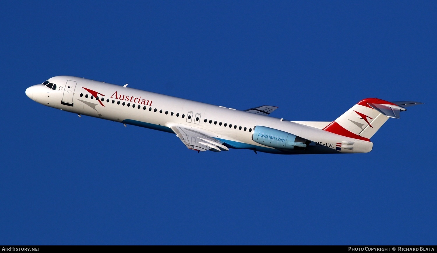 Aircraft Photo of OE-LVL | Fokker 100 (F28-0100) | Austrian Airlines | AirHistory.net #646430