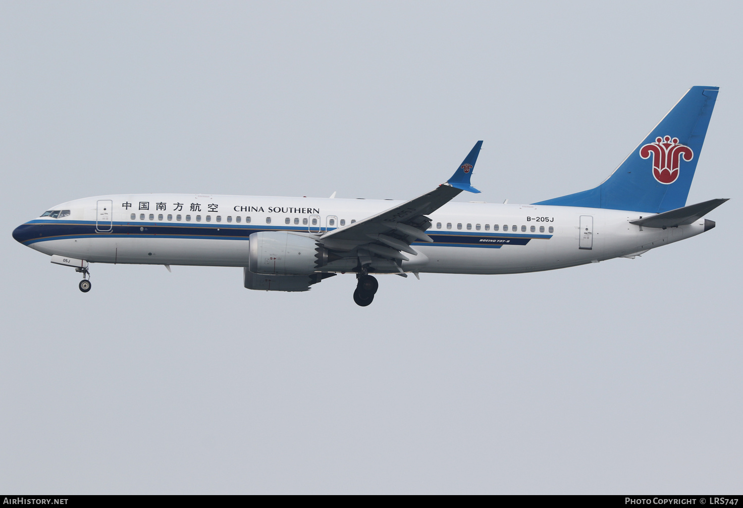Aircraft Photo of B-205J | Boeing 737-8 Max 8 | China Southern Airlines | AirHistory.net #646437