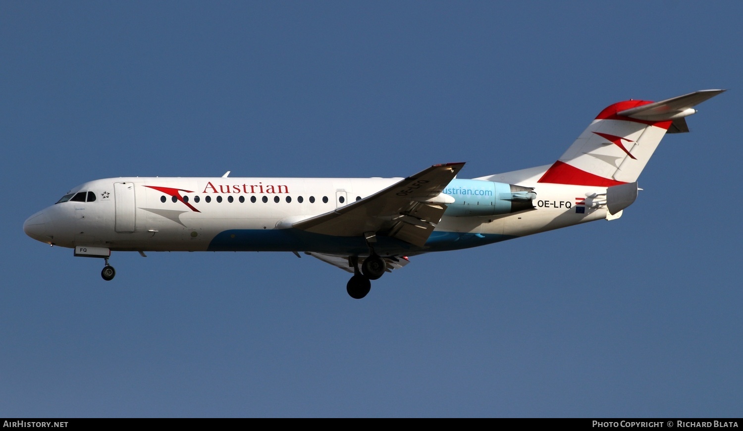 Aircraft Photo of OE-LFQ | Fokker 70 (F28-0070) | Austrian Airlines | AirHistory.net #646482