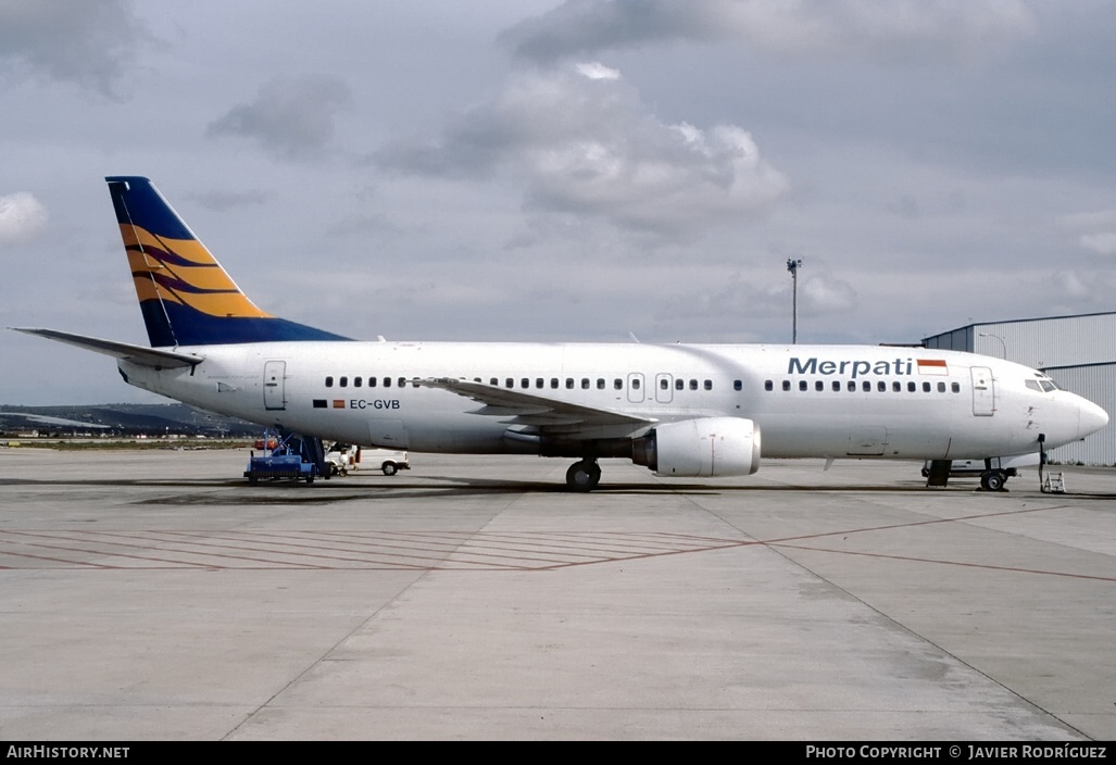 Aircraft Photo of EC-GVB | Boeing 737-4Y0 | Merpati Nusantara Airlines | AirHistory.net #646603