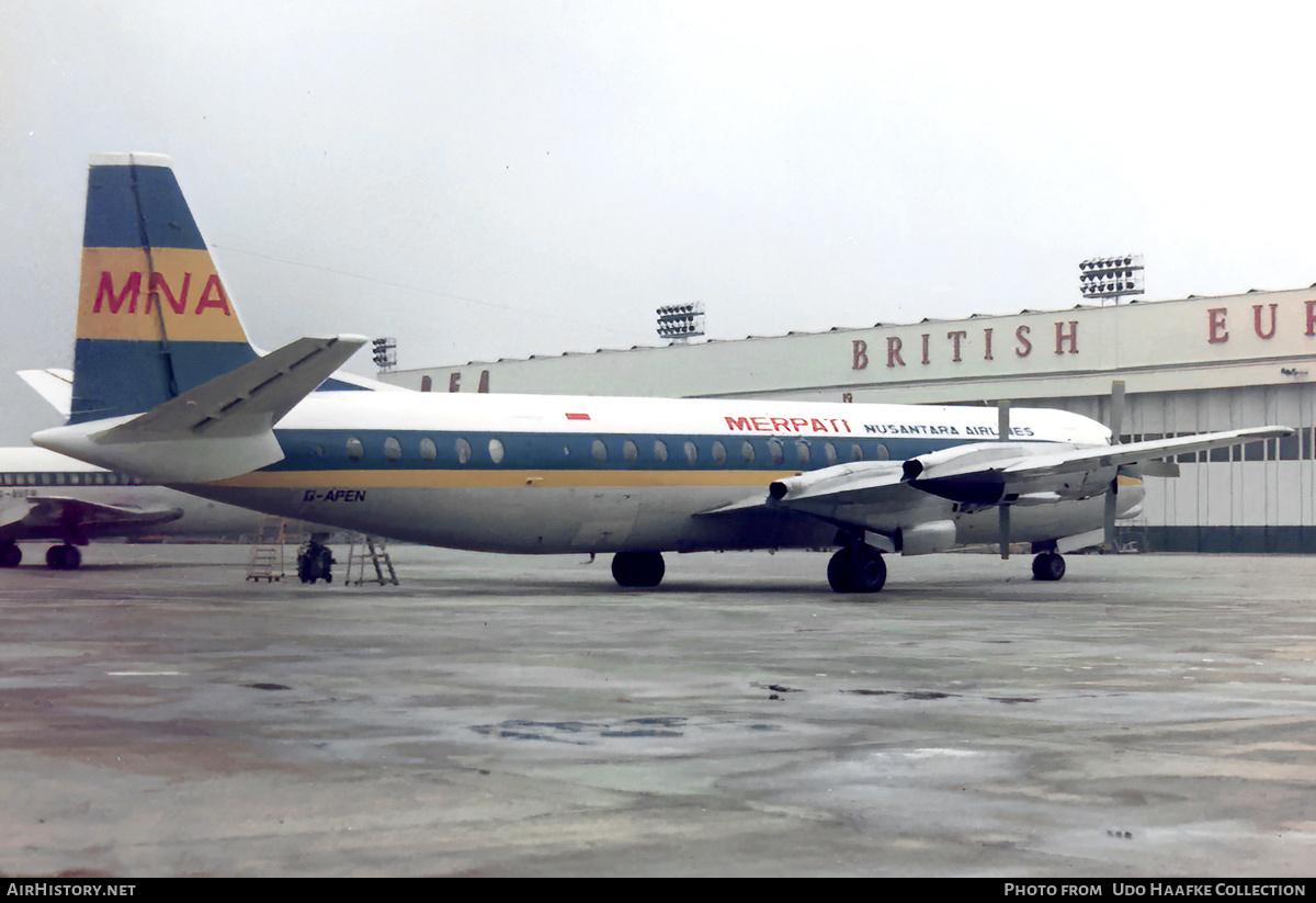 Aircraft Photo of G-APEN | Vickers 953 Vanguard | Merpati Nusantara Airlines | AirHistory.net #646606